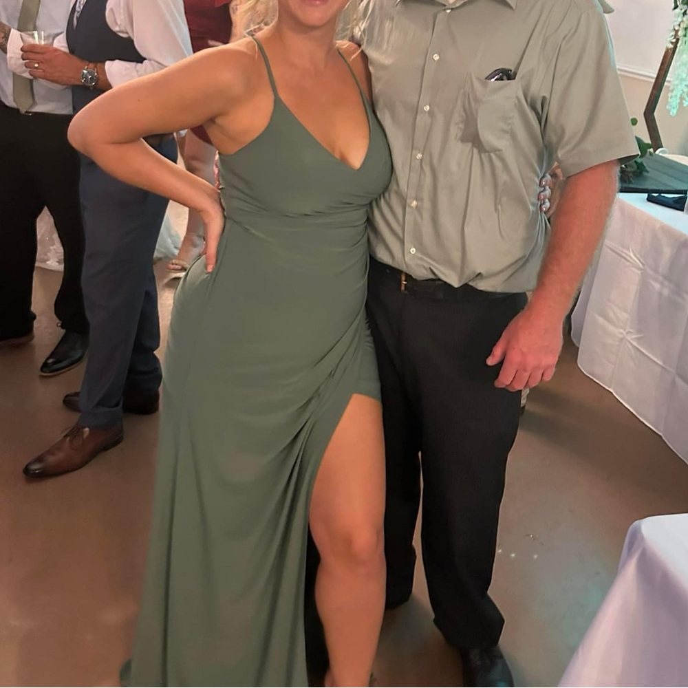 Azazie Sami Eucalyptus Green Bridesmaids Dress